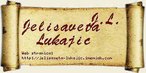 Jelisaveta Lukajić vizit kartica